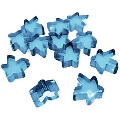 Green Stuff World Meeple figure set - transparent – dark blue Green Stuff World Meeple figure set - transparent – dark blue