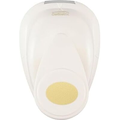 Creative Labs Craft Paper Punch Oval 3,2 4,5 cm Circle Cutter for Crafting and Card Making, White/Pink Creative Labs Craft Paper Punch Oval 3,2 4,5 cm Circle Cutter for Crafting and Card Making, White/Pink