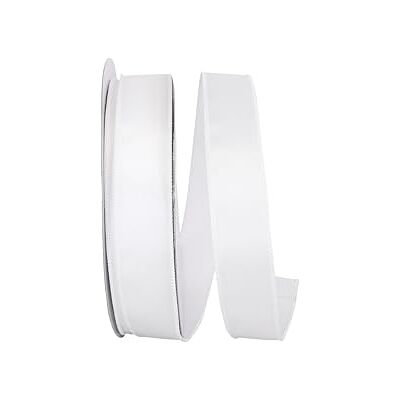Reliant Ribbon Corp Reliant Ribbon 92575W-030-09K Satin Value Wired Edge Ribbon, 1-1/2 Inch X 50 Yards, White Reliant Ribbon Corp Reliant Ribbon 92575W-030-09K Satin Value Wired Edge Ribbon, 1-1/2 Inch X 50 Yards, White
