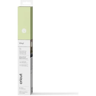 Cricut Value Removable Adhesive Vinyl, Glow-in-the-Dark, 30.5cm x 0.6m, Ideal for Personalised Decals, Labels & DIY Crafts, Removes Without Residue for All Cutting Machines Cricut Value Removable Adhesive Vinyl, Glow-in-the-Dark, 30.5cm x 0.6m, Ideal for Personalised Decals, Labels & DIY Crafts, Removes Without Residue for All Cutting Machines