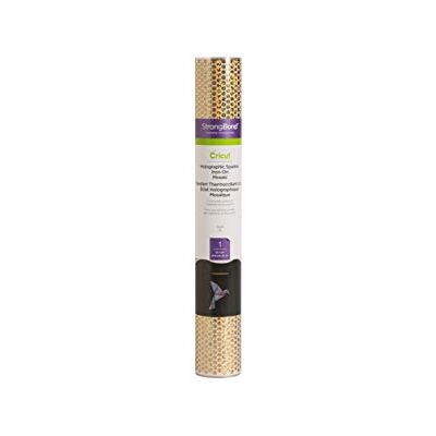 Cricut Holographic Sparkle Iron On Mosaic Circles Gold 61 cm (24 ft) Heat Transfer Vinyl Roll (HTV) for use with All Cutting Machines Cricut Holographic Sparkle Iron On Mosaic Circles Gold 61 cm (24 ft) Heat Transfer Vinyl Roll (HTV) for use with All Cutting Machines