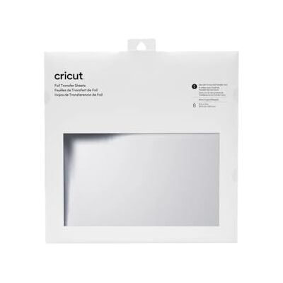 Cricut 2008719 Foil Transfer Sheets, Silver (8 ct), 30.5 cm x 30.5 cm (12" x 12") Cricut 2008719 Foil Transfer Sheets, Silver (8 ct), 30.5 cm x 30.5 cm (12" x 12")