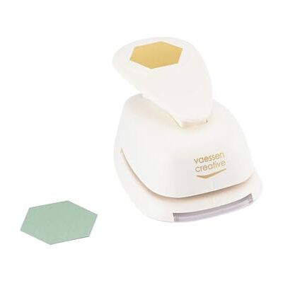Creative Labs Craft Paper Punch, Hexagon, 1.5 Inch, for DIY Projects, Scrapbooking, Card Making and More, White/Pink Creative Labs Craft Paper Punch, Hexagon, 1.5 Inch, for DIY Projects, Scrapbooking, Card Making and More, White/Pink