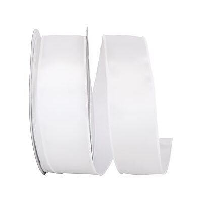 Reliant Ribbon Corp Reliant Ribbon 92575W-030-40K Satin Value Wired Edge Ribbon, 2-1/2 Inch X 50 Yards, White Reliant Ribbon Corp Reliant Ribbon 92575W-030-40K Satin Value Wired Edge Ribbon, 2-1/2 Inch X 50 Yards, White
