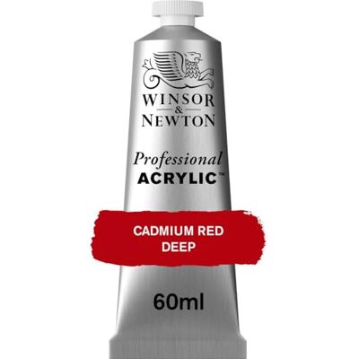 Winsor & Newton 8840458 Professional Acrylic Paint, Cadmium Red Deep, 60 ml Tube Winsor & Newton 8840458 Professional Acrylic Paint, Cadmium Red Deep, 60 ml Tube