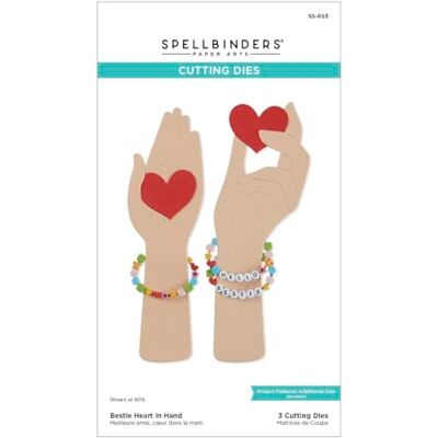 Spellbinders Bestie Heart in Hand Etched Dies from the Beads of Friendship Collection Spellbinders Bestie Heart in Hand Etched Dies from the Beads of Friendship Collection