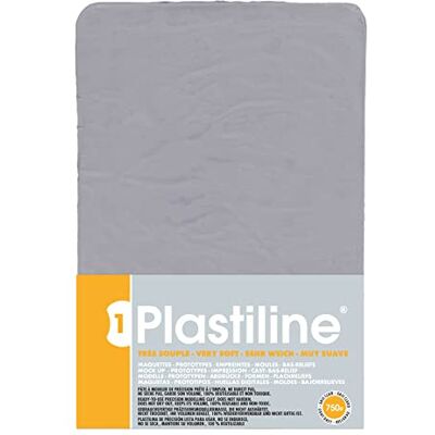 PLASTILINE 7640T sheet Modelling Clay, High Precision Sculpting, Moulding Hardness 1 (very soft) 750g Light Grey shade. Made in France PLASTILINE 7640T sheet Modelling Clay, High Precision Sculpting, Moulding Hardness 1 (very soft) 750g Light Grey shade. Made in France