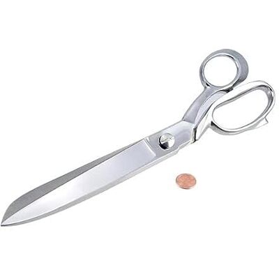 SZCO Supplies 12" Professional Heavy-Duty Fabric Scissors for Tailoring with Mirror Finished Handle SZCO Supplies 12" Professional Heavy-Duty Fabric Scissors for Tailoring with Mirror Finished Handle