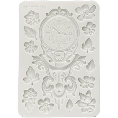 Stamperia Silicon Mould A5 for Scrapbooks, Bullet Journals and More, Non-Stick Surface, Suitable for Air-Dry Clay, Resin and More, Perfect for Crafts and Gifting (Gardens of Time, Clock and Flowers) Stamperia Silicon Mould A5 for Scrapbooks, Bullet Journals and More, Non-Stick Surface, Suitable for Air-Dry Clay, Resin and More, Perfect for Crafts and Gifting (Gardens of Time, Clock and Flowers)