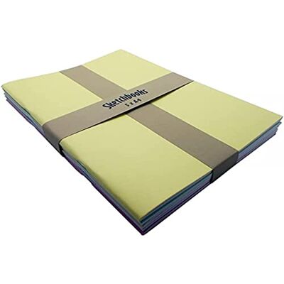 West A4 Sketchbook Assorted Pastel Colours Pack of 5 A4 Sketchbook, Ideal for School Supplies Art Book in 5 Pack Pencil & Watercolour Sketchbook 40 Pages of Acid Free Drawing Paper West A4 Sketchbook Assorted Pastel Colours Pack of 5 A4 Sketchbook, Ideal for School Supplies Art Book in 5 Pack Pencil & Watercolour Sketchbook 40 Pages of Acid Free Drawing Paper