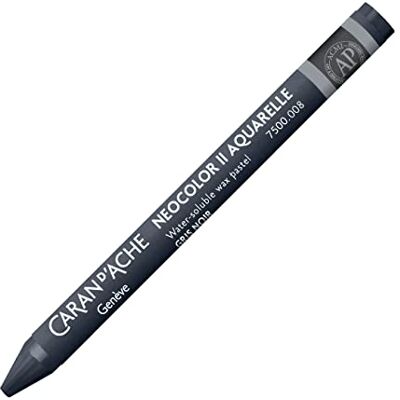Caran d'Ache NEOCOLOR II 008 Grey Black/Grey (7500.008) / Pastel 10 Pieces (1 Pack) / Made of Water-soluble Wax/for Paper Cardboard Glass Wood Leather Fabric Stone Caran d'Ache NEOCOLOR II 008 Grey Black/Grey (7500.008) / Pastel 10 Pieces (1 Pack) / Made of Water-soluble Wax/for Paper Cardboard Glass Wood Leather Fabric Stone