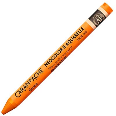 Caran d'Ache NEOCOLOR II 300 Real Orange/Fast Orange (7500.300) / Pastel 10 Pieces (Pack of 1) / Made of Water-soluble Wax/for Paper Cardboard Glass Wood Leather Fabric Stone Caran d'Ache NEOCOLOR II 300 Real Orange/Fast Orange (7500.300) / Pastel 10 Pieces (Pack of 1) / Made of Water-soluble Wax/for Paper Cardboard Glass Wood Leather Fabric Stone