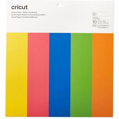 Cricut Smart Paper Sticker Cardstock 10 Sheets 33cm x 33cm Bright Bows Cricut Smart Paper Sticker Cardstock 10 Sheets 33cm x 33cm Bright Bows
