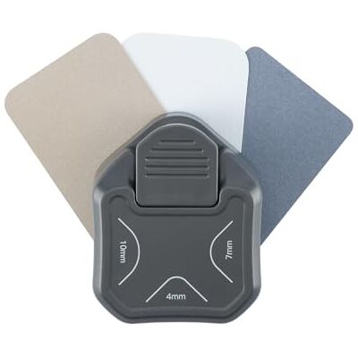 Creative Labs 3-in-1 Corner Rounder Punch 4/7 / 10 mm Card Making and Crafting Supplies Corner Cutter for Paper, Invitations and Scrapbook Dark Grey (Graphite) Creative Labs 3-in-1 Corner Rounder Punch 4/7 / 10 mm Card Making and Crafting Supplies Corner Cutter for Paper, Invitations and Scrapbook Dark Grey (Graphite)