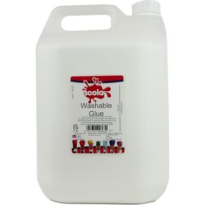 scola Washable Crafting Kids Glue, 5 litres, School Supplies, Art and Crafts Projects, Children's Craft Projects, for Kids scola Washable Crafting Kids Glue, 5 litres, School Supplies, Art and Crafts Projects, Children's Craft Projects, for Kids