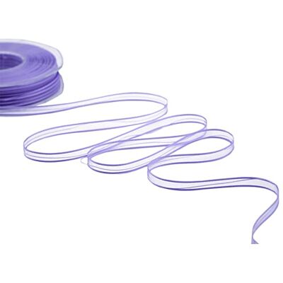 Furlanis Organza Ribbon Satin Borders with Central Tie Rod, Decorative Ribbon for Wrappings and Favors, Made In Italy Lilac, 6 mm x 50 m Furlanis Organza Ribbon Satin Borders with Central Tie Rod, Decorative Ribbon for Wrappings and Favors, Made In Italy Lilac, 6 mm x 50 m