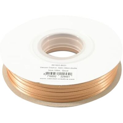Creative Labs Satin Ribbon, Light Brown, 3mm x 100m, Elegant Shine for Card Making, Scrapbooks, Gift Wrapping and Other Craft Projects Creative Labs Satin Ribbon, Light Brown, 3mm x 100m, Elegant Shine for Card Making, Scrapbooks, Gift Wrapping and Other Craft Projects