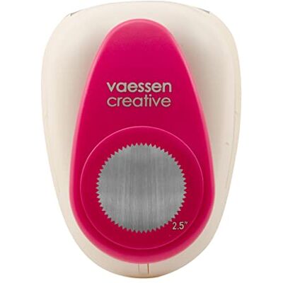 Creative Labs Craft Paper Punch Circle Ø 6,3 cm Circle Cutter for Crafting and Card Making, 2.5 Inch, White/Pink Creative Labs Craft Paper Punch Circle Ø 6,3 cm Circle Cutter for Crafting and Card Making, 2.5 Inch, White/Pink