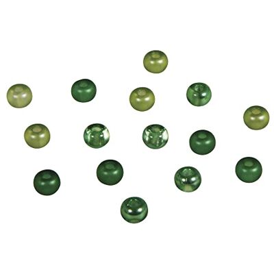 Rayher 14799412 Seed Beads Mix with Large Hole, 5.5 mm Diameter, Green Tones Rayher 14799412 Seed Beads Mix with Large Hole, 5.5 mm Diameter, Green Tones