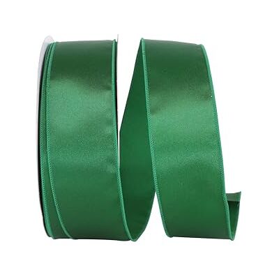 Reliant Ribbon Corp Reliant Ribbon Satin Value Wired Edge Ribbon, 2-1/2 Inch X 50 Yards, Emerald Green Reliant Ribbon Corp Reliant Ribbon Satin Value Wired Edge Ribbon, 2-1/2 Inch X 50 Yards, Emerald Green