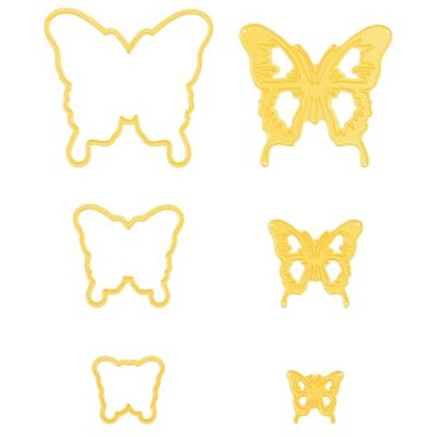 Nellie's Choice Cutting Die, Butterflies, 3 Shape, 6.3 x 5.9 cm, Card Making Supplies, Metal Dies for Scrapbooking, DIY and Paper Crafts, Yellow, 63x59 / 41x38 / 26x24mm Nellie's Choice Cutting Die, Butterflies, 3 Shape, 6.3 x 5.9 cm, Card Making Supplies, Metal Dies for Scrapbooking, DIY and Paper Crafts, Yellow, 63x59 / 41x38 / 26x24mm