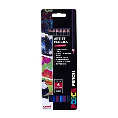 Posca KPE-200 Oil Wax Colouring Pencils. Premium Tough Nib Arts Crafts. Multi Surface Use On Wood,Fabric,Paper,Cardboard,& Canvas. Perfect Creative Drawing. Set of 6 Luxe Colours,238212677,Multicolor Posca KPE-200 Oil Wax Colouring Pencils. Premium Tough Nib Arts Crafts. Multi Surface Use On Wood,Fabric,Paper,Cardboard,& Canvas. Perfect Creative Drawing. Set of 6 Luxe Colours,238212677,Multicolor