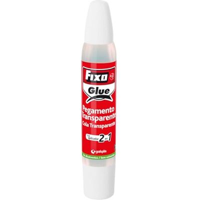 FIXO Glue Transparent Liquid School Glue with 2 in 1 Applicator 35g Perfect for Both Accurate Areas and Wide Areas Washable Ideal School Supplies for Crafts FIXO Glue Transparent Liquid School Glue with 2 in 1 Applicator 35g Perfect for Both Accurate Areas and Wide Areas Washable Ideal School Supplies for Crafts
