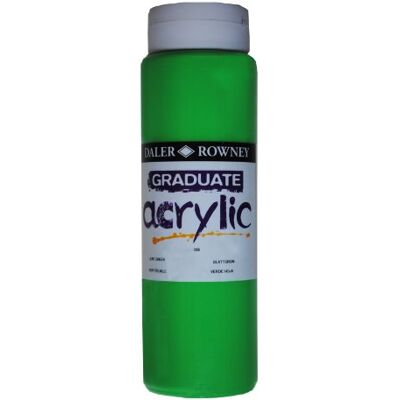 Daler Rowney Daler-Rowney Graduate Acrylic Paint, Plastic Bottle, 16.91oz 500 ml, Leaf Green Daler Rowney Daler-Rowney Graduate Acrylic Paint, Plastic Bottle, 16.91oz 500 ml, Leaf Green