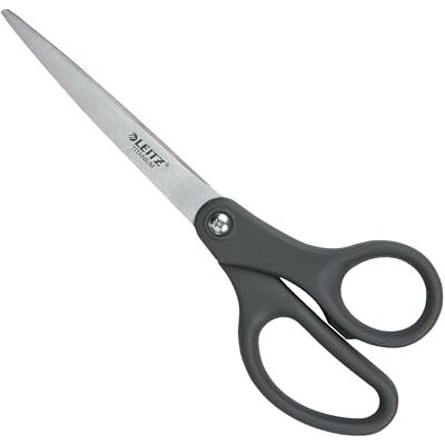 Leitz Titanium Scissors 205 mm, Stainless Steel 205 mm Scissors with Titanium-Coated Blades on Plastic-Free Hanging Card, 54220089 Leitz Titanium Scissors 205 mm, Stainless Steel 205 mm Scissors with Titanium-Coated Blades on Plastic-Free Hanging Card, 54220089