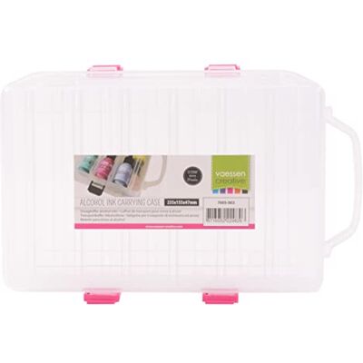 Creative Labs Storage Box for Alcohol Ink 9.3 x 6.1 x 1.9" For 24 bottles of Ø 1", Organiser for essential oils, nail varnish, glitter glue & small bottles and jars Creative Labs Storage Box for Alcohol Ink 9.3 x 6.1 x 1.9" For 24 bottles of Ø 1", Organiser for essential oils, nail varnish, glitter glue & small bottles and jars