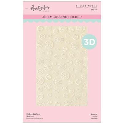 Spellbinders Haberdashery Buttons 3D Embossing Folder by Frank Garcia Spellbinders Haberdashery Buttons 3D Embossing Folder by Frank Garcia