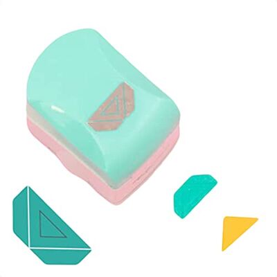 Craftelier Triangle Push Lever Punch for Paper and Cardstock For Embellishing Photos in Scrapbooking and Crafts Size Approx. 7 x 5.5 x 8.2 cm Craftelier Triangle Push Lever Punch for Paper and Cardstock For Embellishing Photos in Scrapbooking and Crafts Size Approx. 7 x 5.5 x 8.2 cm