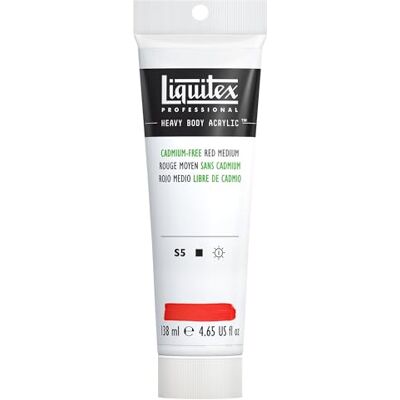 Liquitex 138 ml Professional Heavy Body Cadmium Free Acrylic Paint Tube, Medium Red Liquitex 138 ml Professional Heavy Body Cadmium Free Acrylic Paint Tube, Medium Red