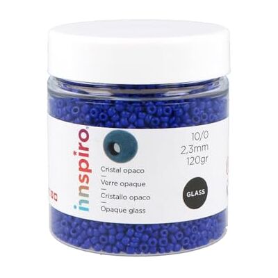 INNSPIRO Navy Blue Opaque Round Glass Rock 2.3mm 10/0 120g INNSPIRO Navy Blue Opaque Round Glass Rock 2.3mm 10/0 120g