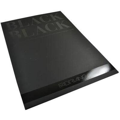 Fabriano Honsell Black 19100393 Pad Jet Black Paper with Matte Uncoated Surface 300 g/m² DIN A2 20 Sheets Ideal for Pastels, Colouring Pencils and Markers Fabriano Honsell Black 19100393 Pad Jet Black Paper with Matte Uncoated Surface 300 g/m² DIN A2 20 Sheets Ideal for Pastels, Colouring Pencils and Markers