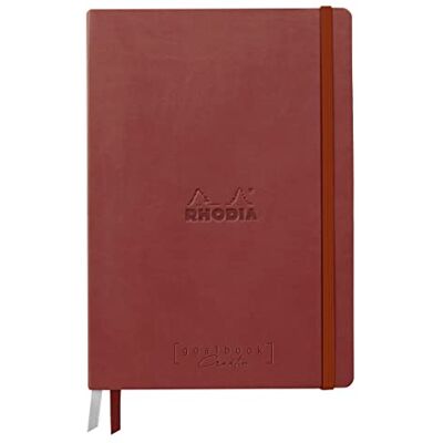 Rhodia 194153C Rigid Notebook Goalbook Creation Orangerot A5 14.8x21cm Plain 100 pages White Technical Wash 200g/m² 2 Ribbons Imitation Leather Cover Rhodia 194153C Rigid Notebook Goalbook Creation Orangerot A5 14.8x21cm Plain 100 pages White Technical Wash 200g/m² 2 Ribbons Imitation Leather Cover