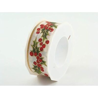 PRÄSENT Bristol Wired & Printed Ribbon Multi-Colour 20-m-Roll 40 mm width PRÄSENT Bristol Wired & Printed Ribbon Multi-Colour 20-m-Roll 40 mm width