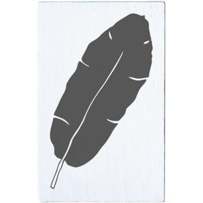 May and Berry Wooden Stamp Feather 35 x 55 mm White May and Berry Wooden Stamp Feather 35 x 55 mm White
