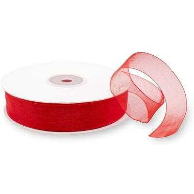 Decoraparty 2 cm Thick Red Organza Ribbon Ribbon Elegant Ribbon Decoration for Gift, Wedding Favor, Wedding, Valentine's Day, Birthday, Christmas, New Year, Celebration 20mm x 50m Decoraparty 2 cm Thick Red Organza Ribbon Ribbon Elegant Ribbon Decoration for Gift, Wedding Favor, Wedding, Valentine's Day, Birthday, Christmas, New Year, Celebration 20mm x 50m