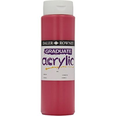Daler Rowney Daler-Rowney Graduate Acrylic Paint, Plastic Bottle, 16.91oz 500 ml, Crimson Daler Rowney Daler-Rowney Graduate Acrylic Paint, Plastic Bottle, 16.91oz 500 ml, Crimson