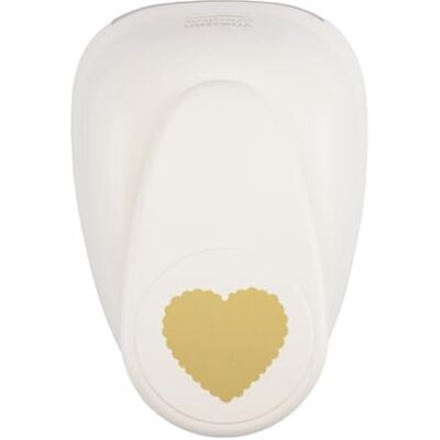 Creative Labs Craft Paper Punch Scalloped Heart 6,7 x 7 cm Circle Cutter for Crafting and Card Making, White/Pink Creative Labs Craft Paper Punch Scalloped Heart 6,7 x 7 cm Circle Cutter for Crafting and Card Making, White/Pink