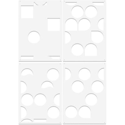 Polka Doodles Boho Circles 4 x Layering Emboss-Ink Stencil Setcraft, Card Making Stencil Pack- wh Polka Doodles Boho Circles 4 x Layering Emboss-Ink Stencil Setcraft, Card Making Stencil Pack- wh