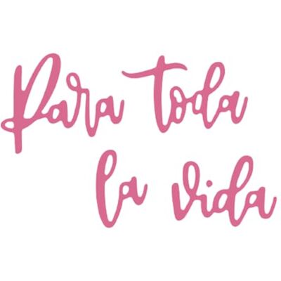 Craftelier Die in Spanish with Message of para la Vida Classic Phrase Ideal for Card Making, Scrapbooking and Other Crafts Size Approx. 11 x 2.5 cm Turquoise Craftelier Die in Spanish with Message of para la Vida Classic Phrase Ideal for Card Making, Scrapbooking and Other Crafts Size Approx. 11 x 2.5 cm Turquoise
