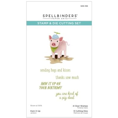 Spellbinders Ham It Up Clear Stamp & Die Set from The On The Farm Collection Spellbinders Ham It Up Clear Stamp & Die Set from The On The Farm Collection