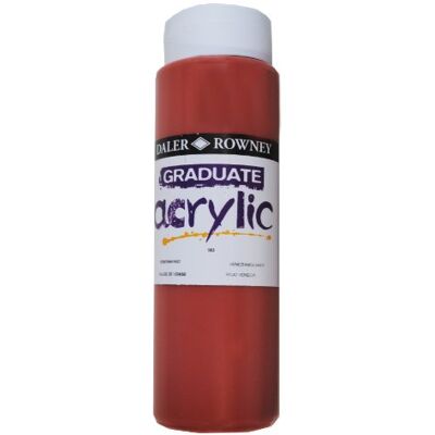 Daler Rowney Daler-Rowney Graduate Acrylic Paint, Plastic Bottle, 16.91oz 500 ml, Venetian Red Daler Rowney Daler-Rowney Graduate Acrylic Paint, Plastic Bottle, 16.91oz 500 ml, Venetian Red