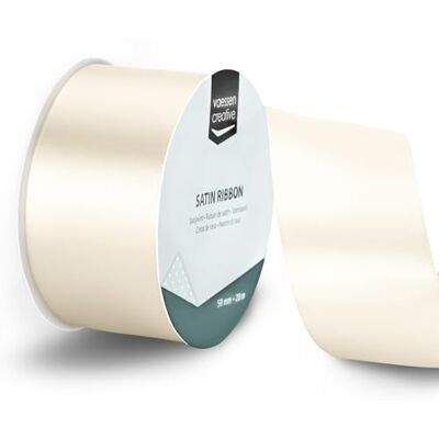 Creative Labs Satin Ribbon Antique White 65.6 ft x 2" Thin Ribbon for Gift Wrapping and Crafting, 20m x 50mm Creative Labs Satin Ribbon Antique White 65.6 ft x 2" Thin Ribbon for Gift Wrapping and Crafting, 20m x 50mm