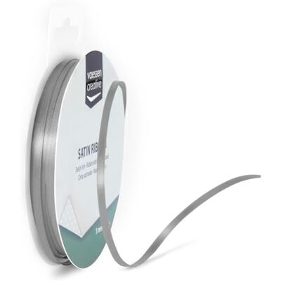 Creative Labs Satin Ribbon, Silver, 9mm x 10m, Elegant Shine for Card Making, Scrapbooks, Gift Wrapping and Other Craft Projects, 9 mm Creative Labs Satin Ribbon, Silver, 9mm x 10m, Elegant Shine for Card Making, Scrapbooks, Gift Wrapping and Other Craft Projects, 9 mm