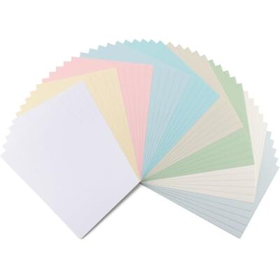 Creative Labs Florence Linen Cardstock A4-9 Pastel Colours 45 Sheets of 250 GSM Coloured Paper Easter Card Making Supplies for Scrapbooking and Other Crafts, Several Colors Creative Labs Florence Linen Cardstock A4-9 Pastel Colours 45 Sheets of 250 GSM Coloured Paper Easter Card Making Supplies for Scrapbooking and Other Crafts, Several Colors