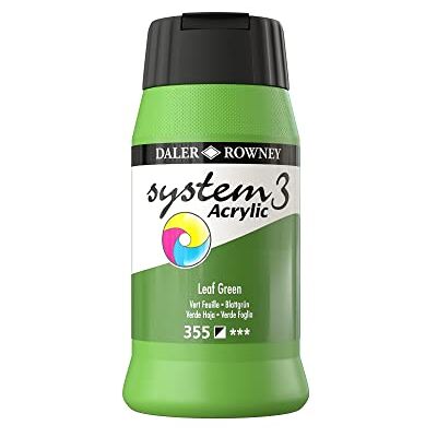 Daler Rowney Daler-Rowney System3 Acrylic Paint, Plastic Pot, 16.91oz 500 ml, Leaf Green Daler Rowney Daler-Rowney System3 Acrylic Paint, Plastic Pot, 16.91oz 500 ml, Leaf Green