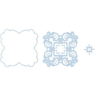Nellie's Choice Cutting Die-Curled Ornament Shape Die-10,5 x 10,5 cm-Card Making Supplies-Metal Dies for Scrapbooking, DIY and Paper Crafts, Blue, 105x105mm Nellie's Choice Cutting Die-Curled Ornament Shape Die-10,5 x 10,5 cm-Card Making Supplies-Metal Dies for Scrapbooking, DIY and Paper Crafts, Blue, 105x105mm